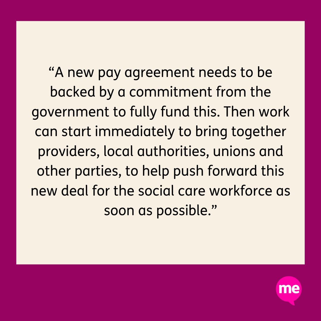 mencap_charity's tweet photo. We also welcome the commitment from the Government in today’s #KingsSpeech to establish a fair pay agreement in the social care sector as part of the New Employment Bill.

Read our statement. https://t.co/eKoFoW7B2l