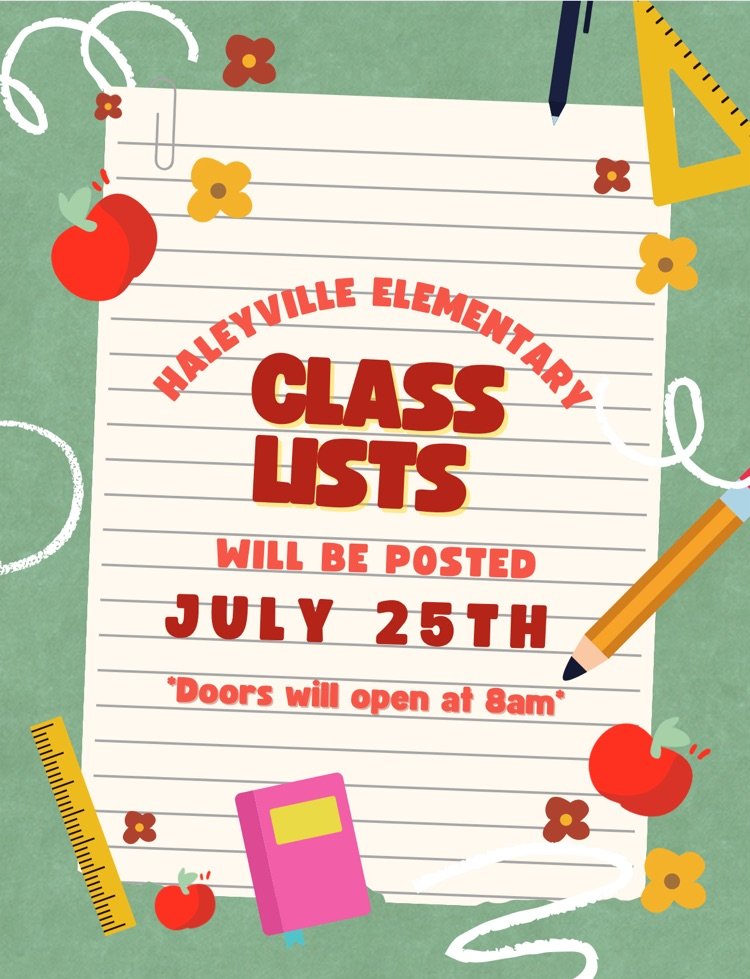 HES_LIONS's tweet photo. Class lists will be posted July 25th. Doors will be open at 8am. https://t.co/JztAS0Kh28