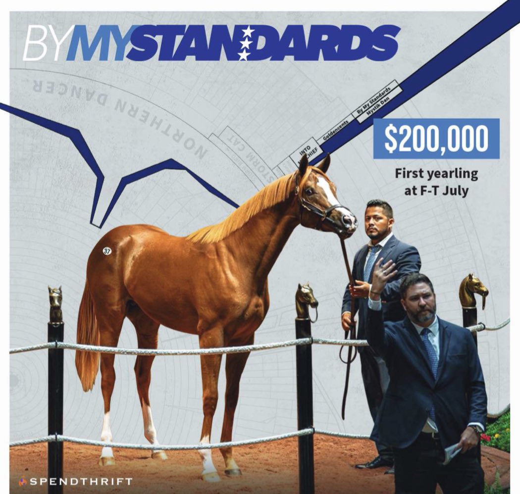 theTDN's tweet photo. BY MY STANDARDS 🫡
Standing at @spendthriftfarm.
First yearling sells for $200,000 at #FTJuly 💰 https://t.co/JL2ebo9Irq