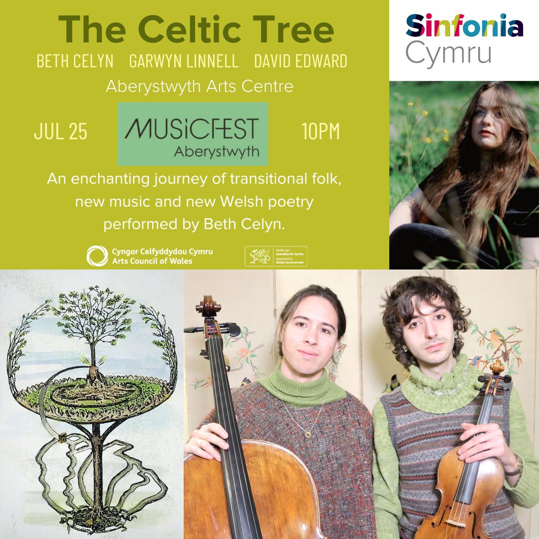 Sinfonia Cymru (@sinfoniacymru) on Twitter photo 🌳✨THE CELTIC TREE ✨🌳
Join us a week tomorrow at the brilliant <a href="/MusicFestAber/">MusicFest Aberystwyth</a> performing ‘The Celtic Tree’ <a href="/aberystwytharts/">Canolfan y Celfyddydau Aberystwyth Arts Centre</a> 🎶
PS If you’re in Cardiff tonight you can catch this performance <a href="/Porterscardiff/">Porter’s Cardiff</a> where Casi Wyn will also be joining us! ✨ 🌳✨THE CELTIC TREE ✨🌳
Join us a week tomorrow at the brilliant <a href="/MusicFestAber/">MusicFest Aberystwyth</a> performing ‘The Celtic Tree’ <a href="/aberystwytharts/">Canolfan y Celfyddydau Aberystwyth Arts Centre</a> 🎶
PS If you’re in Cardiff tonight you can catch this performance <a href="/Porterscardiff/">Porter’s Cardiff</a> where Casi Wyn will also be joining us! ✨