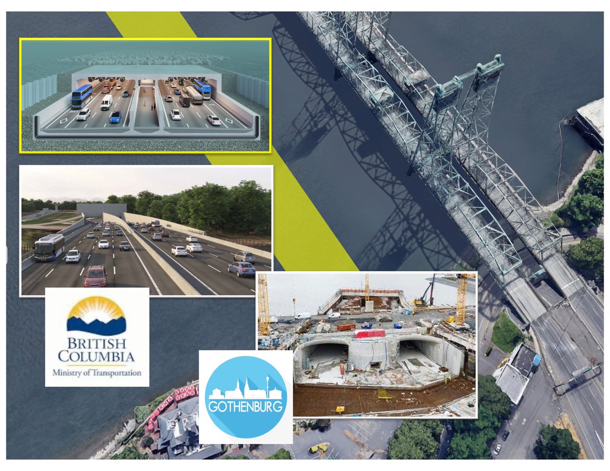 BOrtblad's tweet photo. Visualize an I-5 Immersed Tunnel!

British Columbia is building a new Fraser River immersed tunnel under a 38-foot-deep channel, Columbia River only 27-foot deep.
Gothenburg immersed tunnel portal under construction. 

Less cost, faster to build, environmental benefits. https://t.co/zA6LqTYFzz