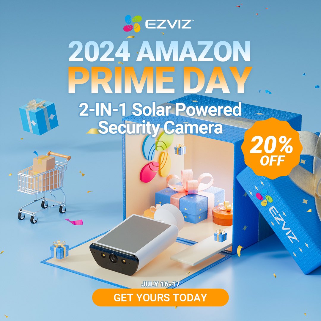 Discover the EZVIZ CB5 Outdoor Camera! 📸✨ It’s the ultimate security solution. 🔒 Don’t miss our Prime Day sale on Amazon, 🛒 July 16-17! 📅 

#EZVIZ #AmazonDeals 🎉

Discover now 👉🔗 shorturl.at/Pg3UY