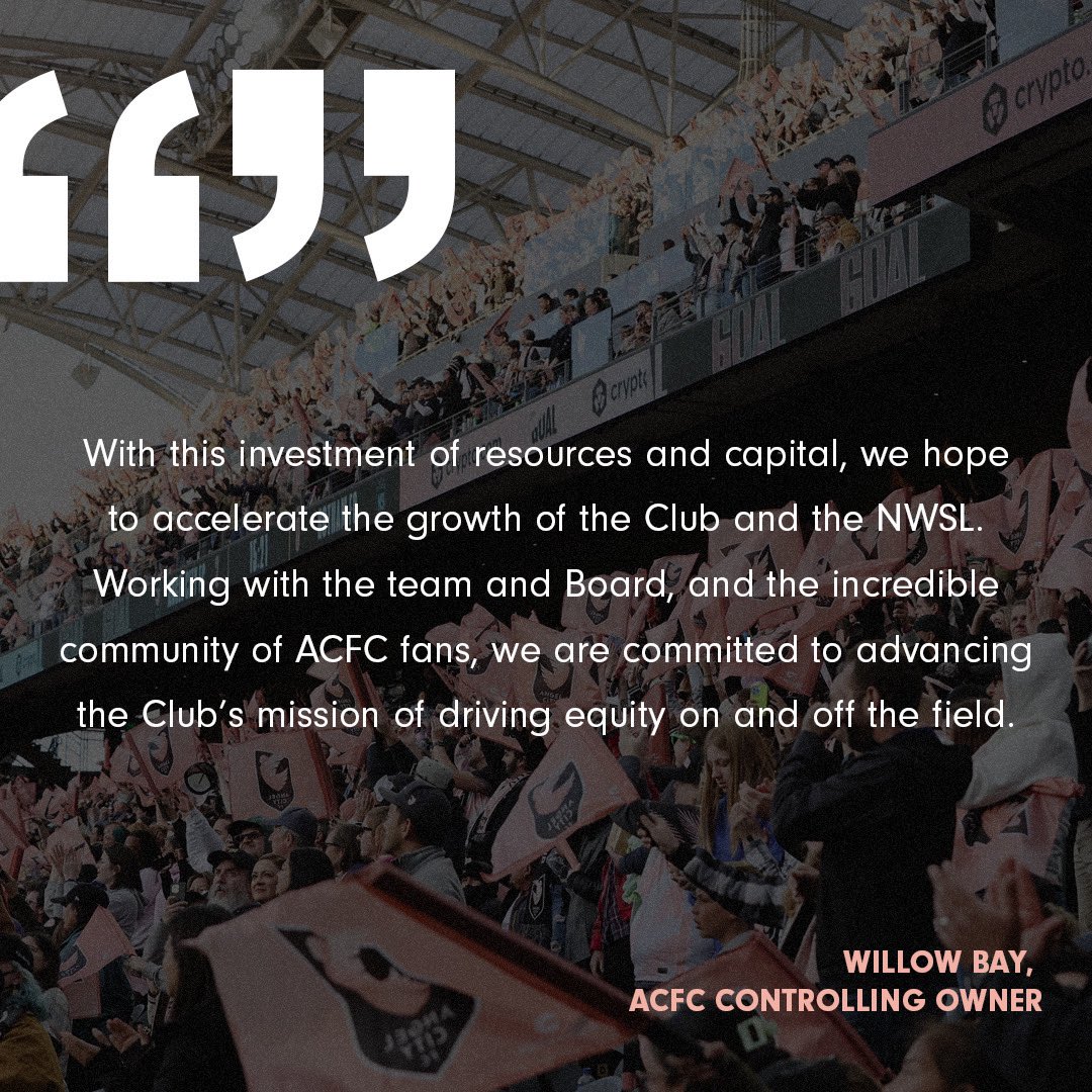 📰 #AngelCityFC welcomes <a href="/Willow_Bay/">Willow Bay</a> and <a href="/RobertIger/">Robert Iger</a> as the club's new controlling owners. With their leadership and investment, ACFC is poised for a new era of growth in support of our players, community, and mission.
angelcity.com/angel-city-foo…