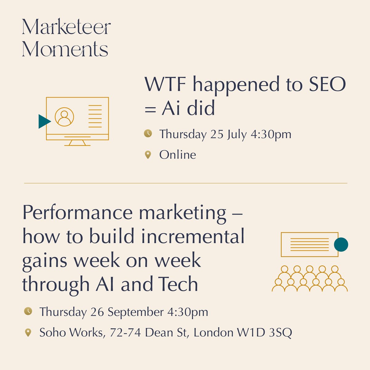 Join our free online discussion on Ai's impact on SEO and your brand. 

Explore Ai's influence on search algorithms and the future of SEO in a user-driven world. 

Register today:
shorturl.at/RwMVM

#SEO #AiMarketing #DigitalMarketing #OnlineEvent
