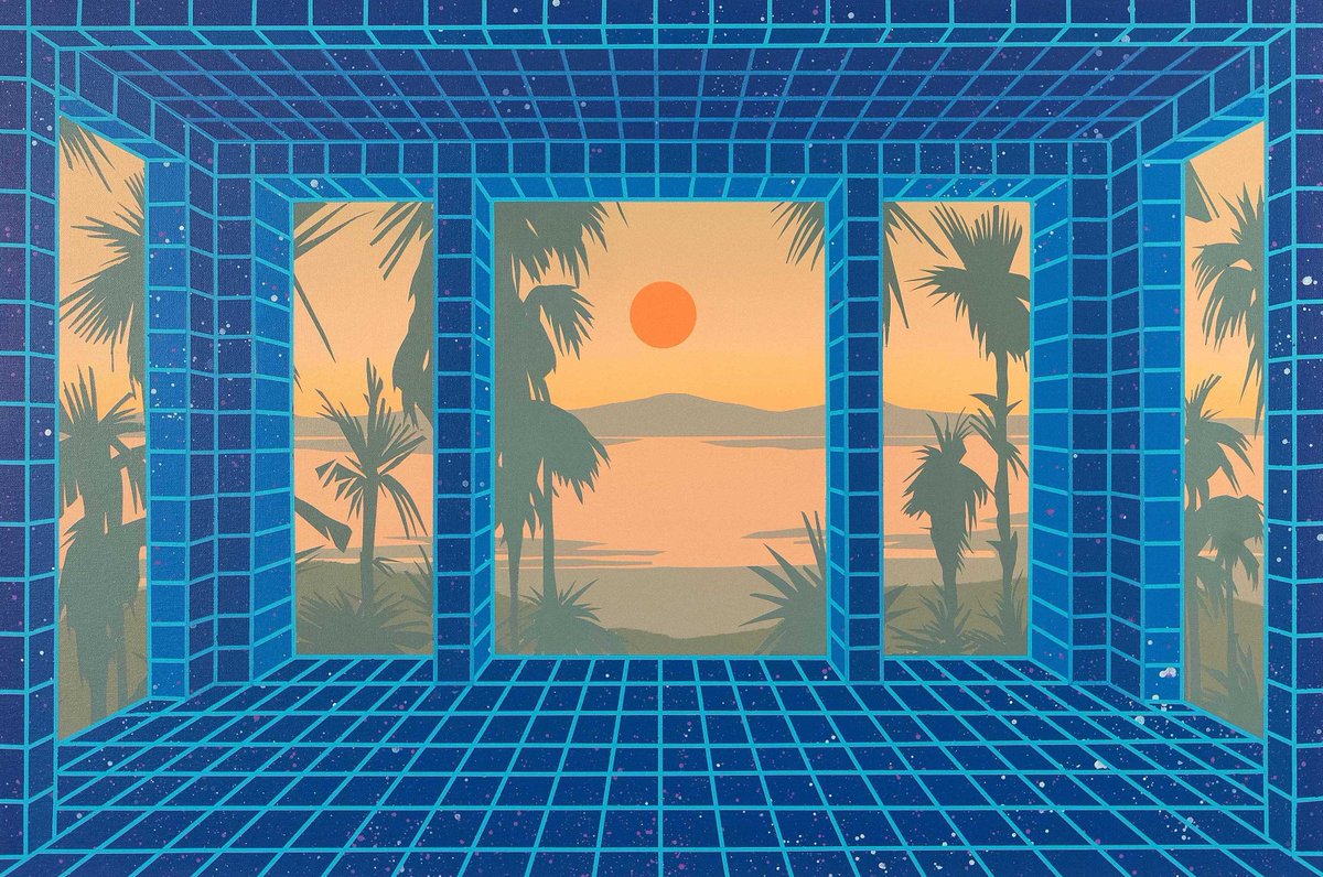 artsy's tweet photo. 🌞 #RobertMinervini, Blue Palace, 2022. https://t.co/VtKHKaUc7m https://t.co/yH8wlW5nTz