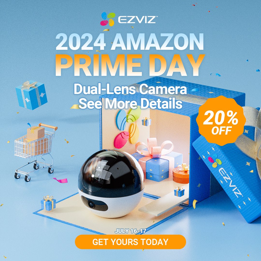Enhance your home security with the EZVIZ C7 Dual-Lens Indoor Camera! 📷🐶 Grab yours during our Prime Day sale on Amazon, 🛒 July 16-17! 📅

 #EZVIZ #SmartHome #AmazonDeals 🎉

Discover more via the link here 👉🔗 shorturl.at/ChRDp