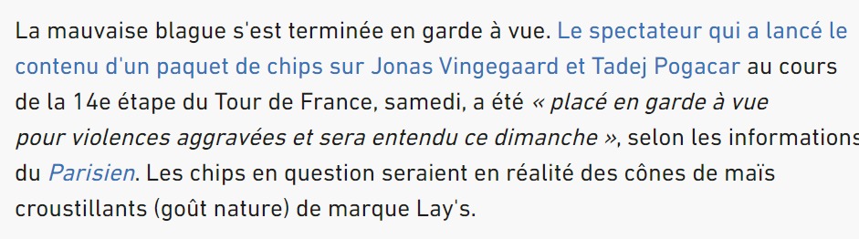 Enfin des infos précises.