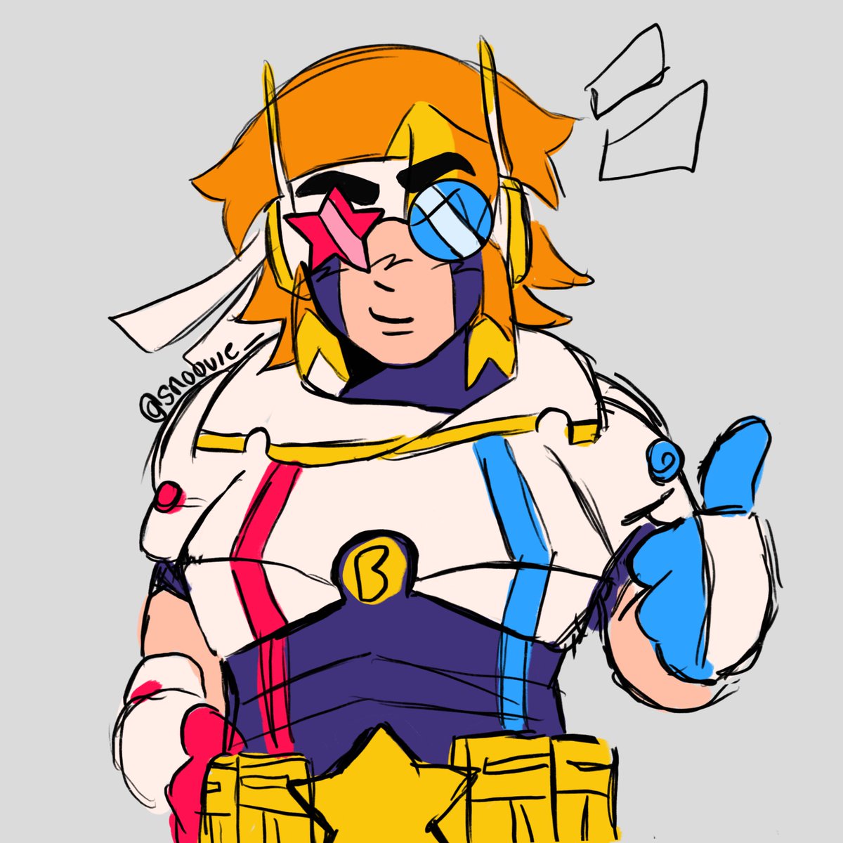 snoovie_'s tweet photo. Here’s my skin for the supercellmake, 

I'll probably upload it at night, repost if you can, please.
#SupercellMAKE #BrawlStars #BrawlStarsArt #fypage #Art #conceptart #Buster https://t.co/DtFXx600s0