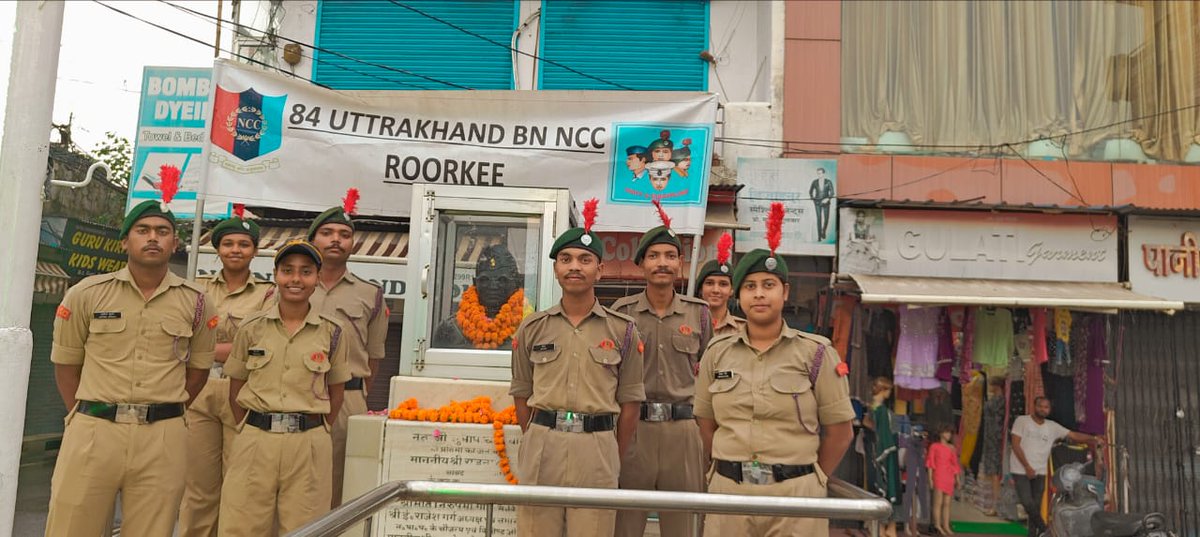 ravi3383's tweet photo. *KARGIL VIJAY DIWAS*
On 17 Jul, the birthday of Flying Offr NJS Sekhon, PVC, as a prelude to Vijay Diwas, Cdts/Staff of, *84 UK Bn NCC*, paid homage to Netaji Subhas Chandra Bose,  in Roorkee.
@HQ_DG_NCC; @NCCUttrakhand; @PRODefDehradun https://t.co/piRFa65xhE