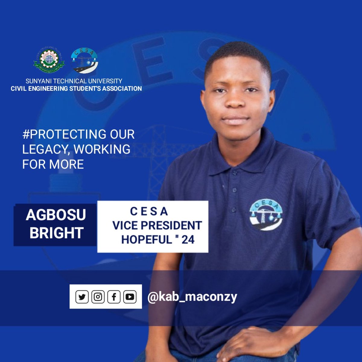 stu_today's tweet photo. Where are the Civil Engineering students.... CESA _Making the world habitable_
AGBOSU BRIGHT for CESA VICE PRESIDENT 2024 , HOPEFUL πππ.
#sunyanitechnicaluniversity
#STUSRC https://t.co/5tgYb2Xdjk