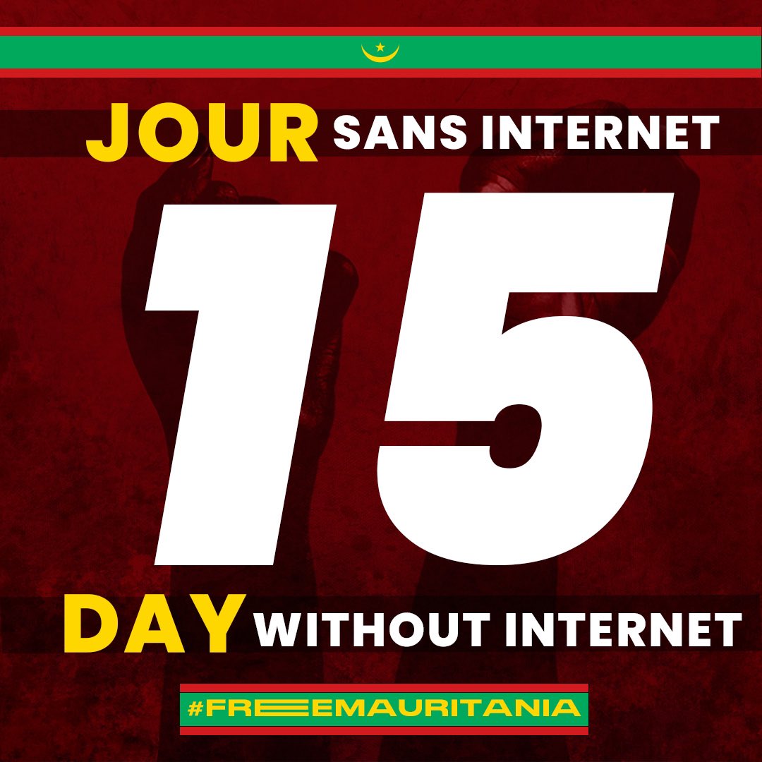 mauritanielibre's tweet photo. La Mauritanie reste sans internet mobile. Le gouvernement continue de faire taire nos voix, coupant la communication et restreignant notre accès à l'information. 1/2 #FreeMauritanie https://t.co/I6uROU391W