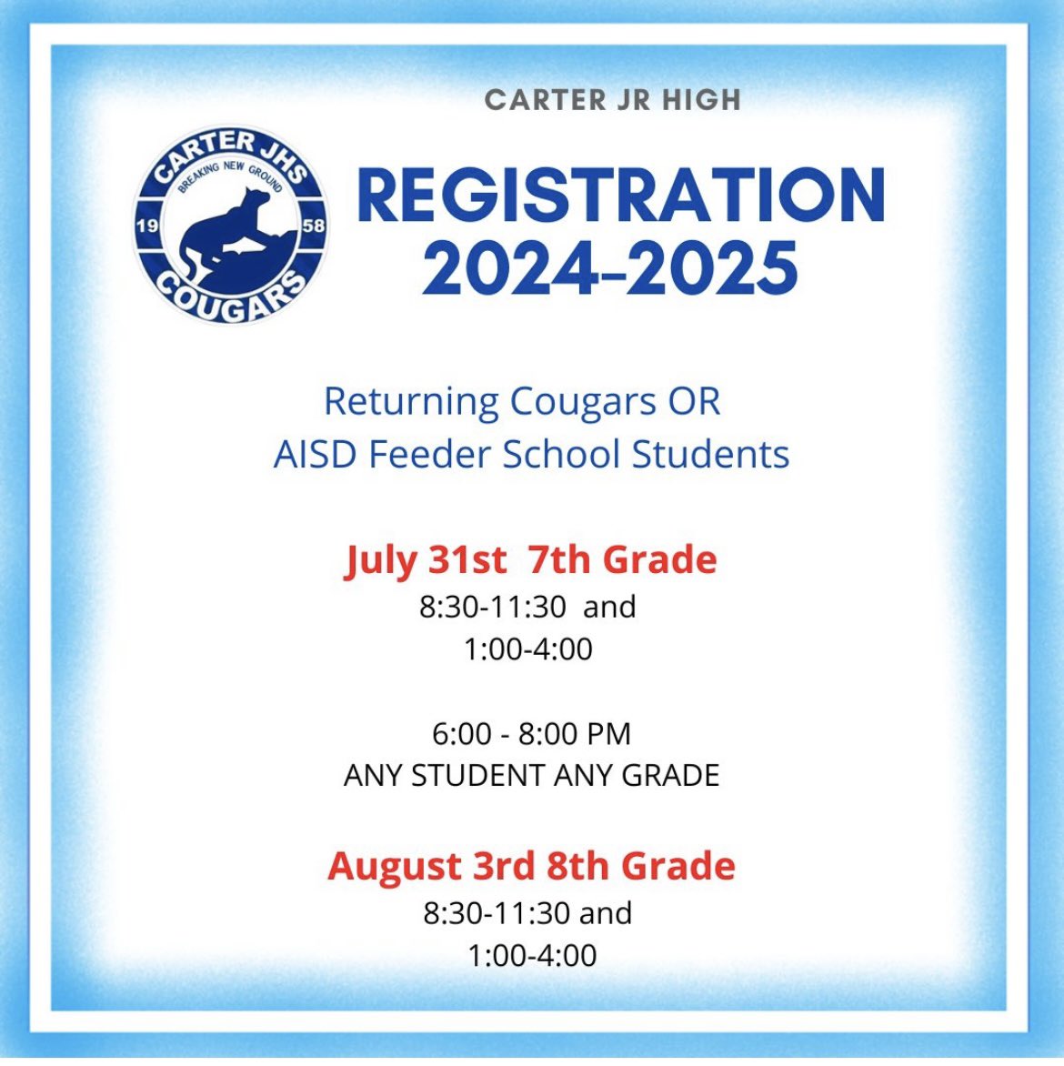 Carter Cougars tweet media