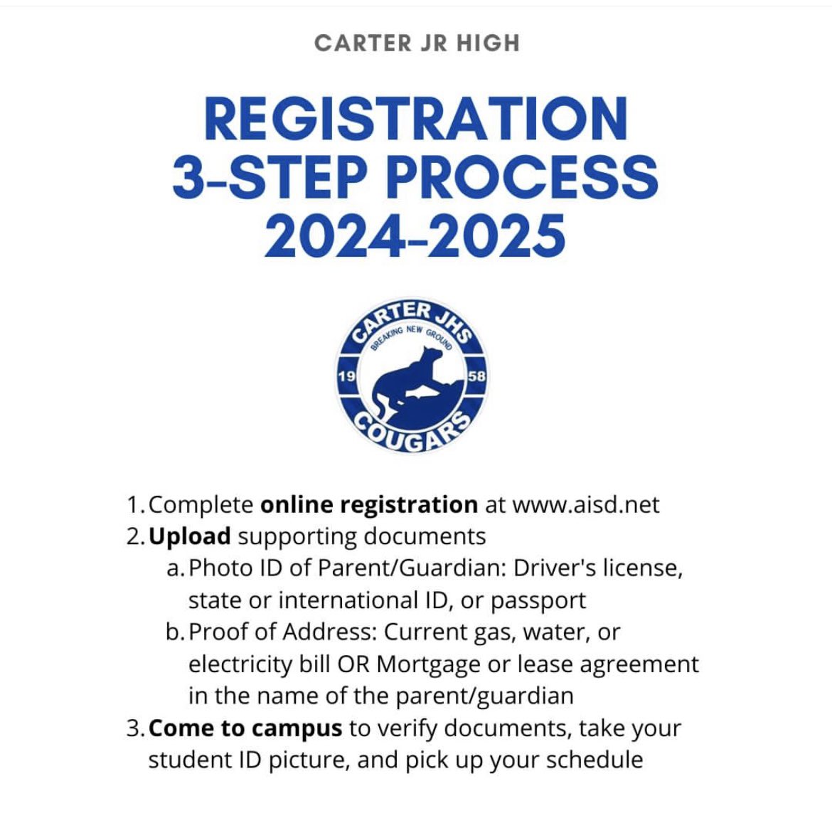 Carter Cougars tweet media