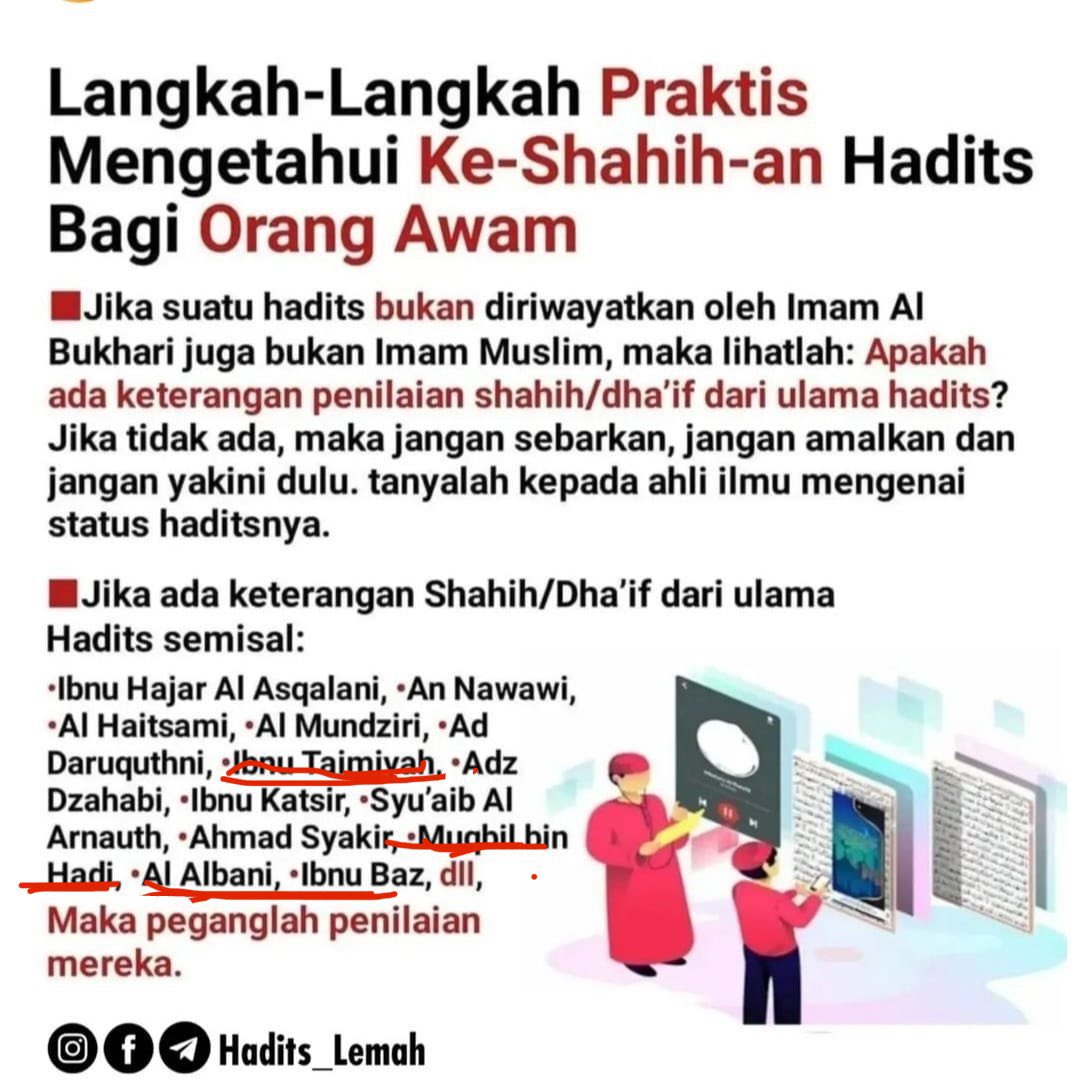 sayid__machmoed's tweet image. Jangan terkecoh dengan nama nama besar di awal, perhatikan siapa nama nama terakhir.
Ingat hadist tidak akan sahih tanpa 🕹Albani..!!