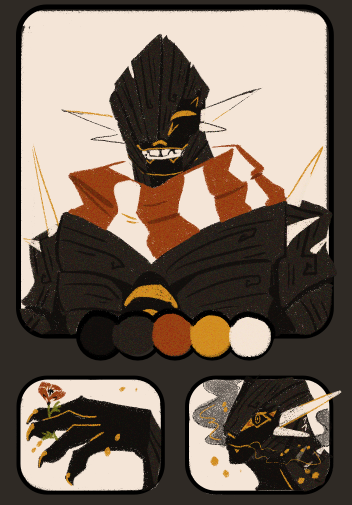 osteophagy's tweet photo. @hallalaween Very bark-forward sylvari designs for me! it's funny seeing 'em next to ones that are made of softer / less harsh shapes https://t.co/wPhfR4WARj