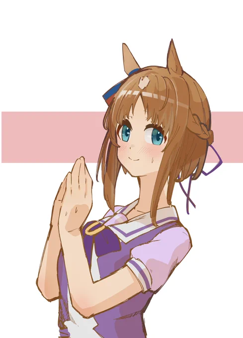 #ウマ娘 #グラスワンダー コミケ104のグラスワンダーのらくがき集を出します一枚目が表紙になる予定です! 