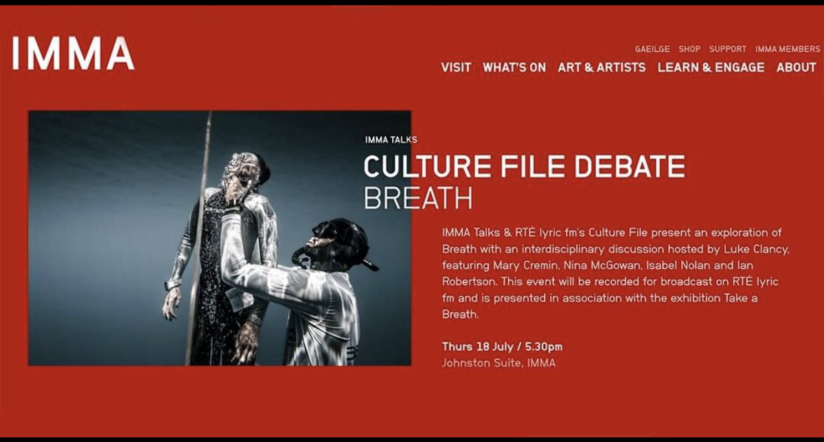 Excited for the live conversation tomorrow evening with <a href="/CultureFilePod/">Mostly on Bluesky/Threads now. For obvious reasons</a>  and <a href="/IMMAIreland/">IMMA</a> imma.ie/whats-on/take-…