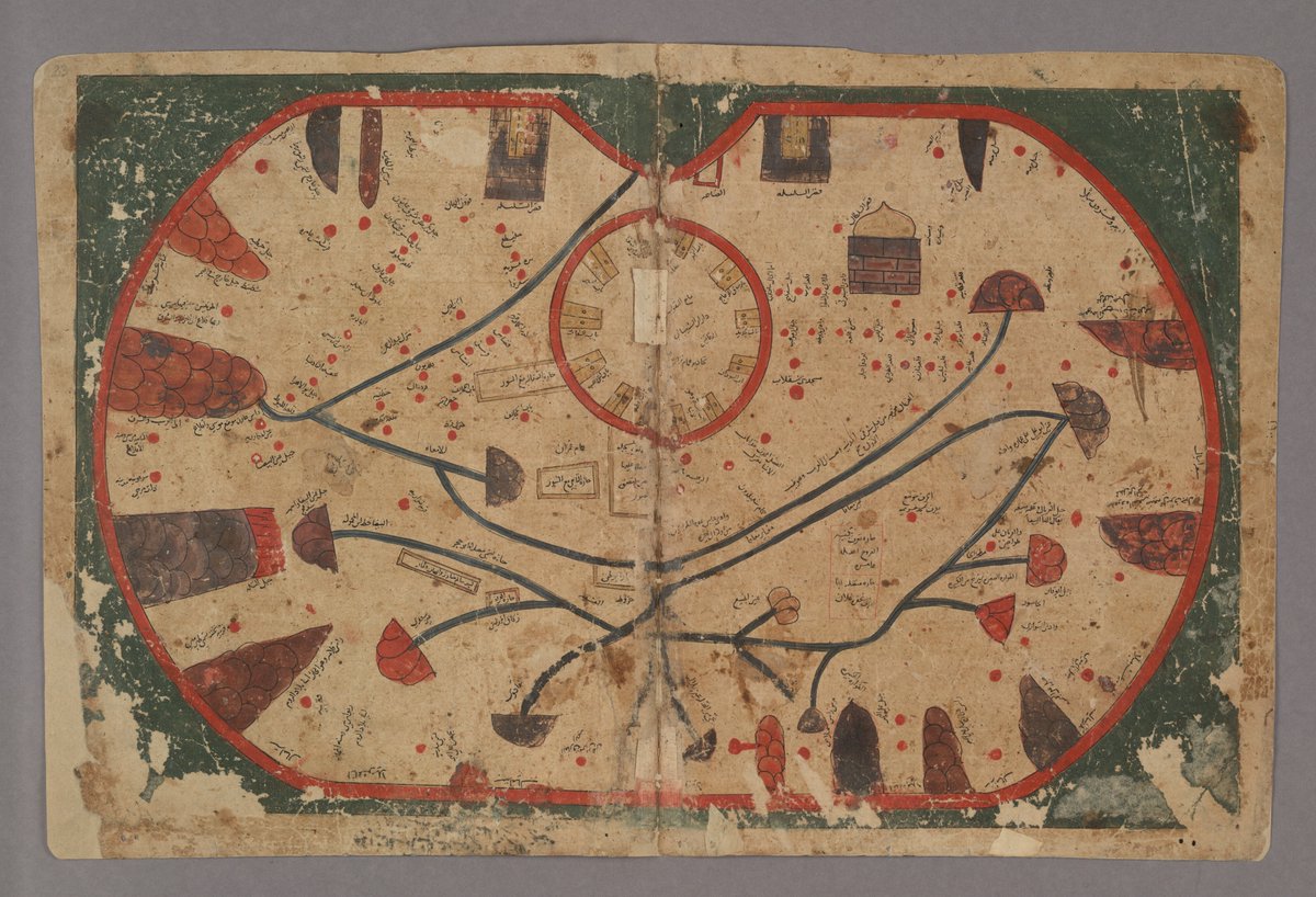 bodleianlibs's tweet photo. It is a modern myth that people in the Middle Ages thought the Earth was flat. 'The Book of Curiosities', from 11th century Egypt (MS. Arab. c. 90), gives an account on the correction on the circumference of the Earth, and talks about the then known inhabited lands.

#flatEarth https://t.co/gFObHR1PDu