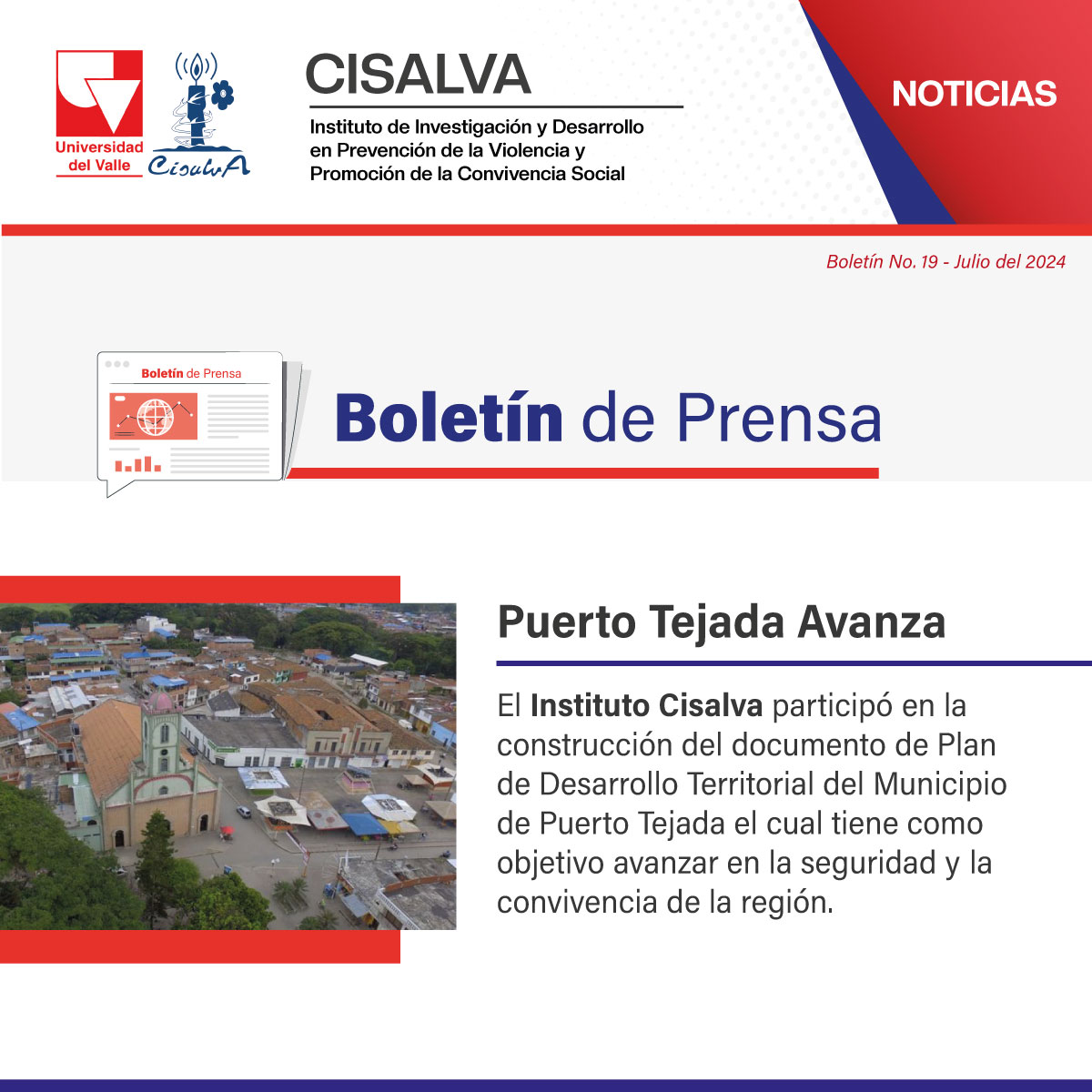 InstCISALVA's tweet photo. #boletíndeprensa
Los invitamos a leer nuestro último Boletín de Prensa
"Puerto Tejada Avanza  - Documento de Plan de Desarrollo Territorial; una construcción conjunta"
Leélo aquí: https://t.co/BUTnee92wx https://t.co/781MAUhCZU