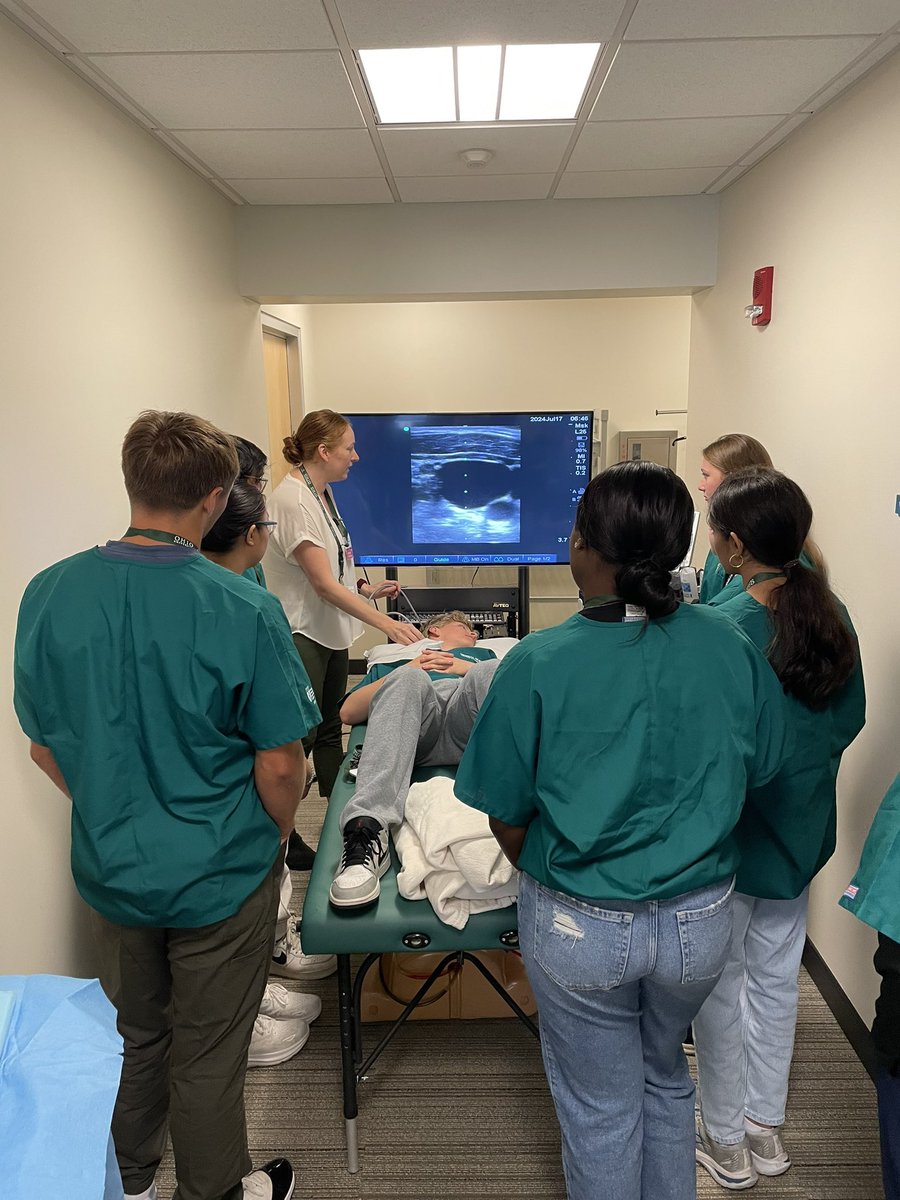 Day 2 at the <a href="/OUHCOM/">Heritage College</a> Dublin Medical Academy with an anatomy immersion focus. Ultrasound of neck blood vessels in this picture. <a href="/OhioHealth/">OhioHealth</a> <a href="/Labcorp/">Labcorp</a> <a href="/AEPOhio/">AEP Ohio</a> <a href="/ElsevierConnect/">Elsevier</a>