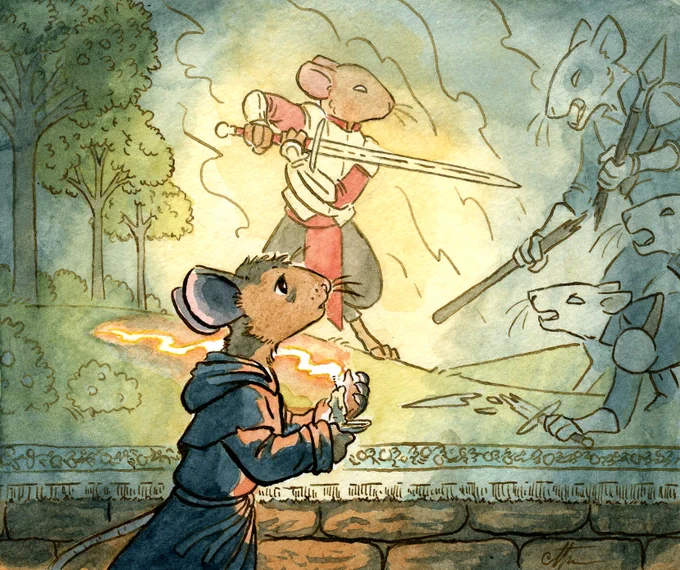 This Redwall painting, because I apparently only do art for fandoms that have been hibernating for at least two decades.