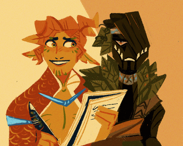 osteophagy's tweet photo. @hallalaween Very bark-forward sylvari designs for me! it's funny seeing 'em next to ones that are made of softer / less harsh shapes https://t.co/wPhfR4WARj