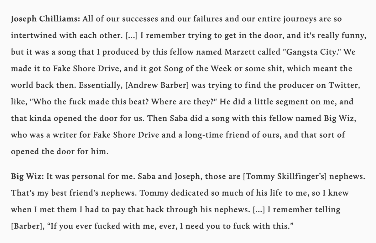 Andrew Barber (@fakeshoredrive) on Twitter photo <a href="/thesedaysmag/">These Days ⛅️</a> <a href="/sabaPIVOT/">SABA</a> <a href="/kismetradio_chi/">kismet radio</a> <a href="/PIVOTGANG/">PIVOT GANG</a> aww yeah this brought a tear to my eye. I remember this moment... <a href="/thesedaysmag/">These Days ⛅️</a> <a href="/sabaPIVOT/">SABA</a> <a href="/kismetradio_chi/">kismet radio</a> <a href="/PIVOTGANG/">PIVOT GANG</a> aww yeah this brought a tear to my eye. I remember this moment...