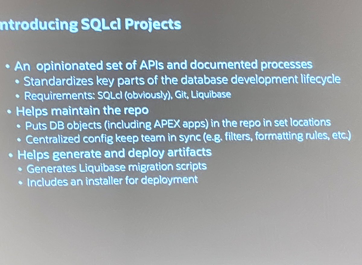 RoelH's tweet image. This new (yet unreleased) “SQLcl Project” looks very promising!
#sqlcl #orclapex #Kscope24