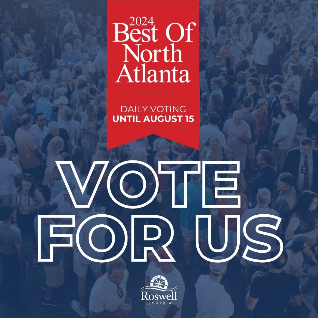 CityofRoswellGA's tweet photo. 📣Exciting news, Roswell! We've been nominated for #BestofNorthAtlanta in 3 categories! 🌟 Vote for us at https://t.co/G8J1Re8lSF or link in bio before 8/15.

#RoswellGA #Roswell #1FamilyCommunityinAmerica #Community #BestCommunity #BestEvents #Family #FamilyFun https://t.co/yuXa0bdTsZ