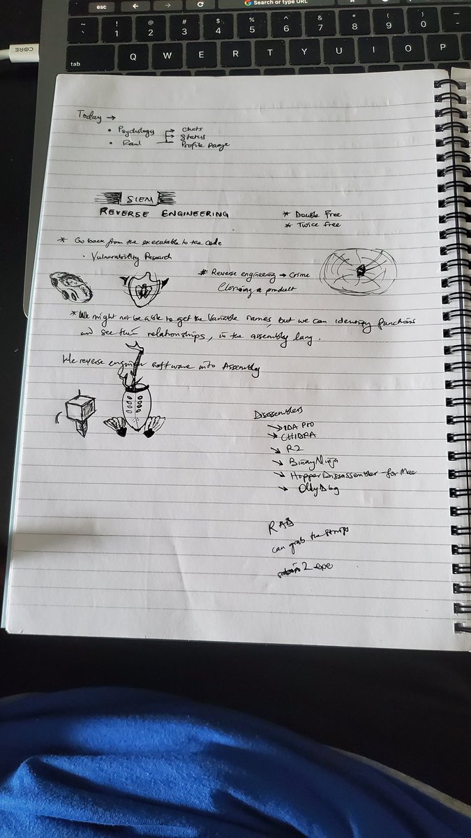 cyberDev_D's tweet image. I just went through my note books, and found out that almost every page is filled with drawings unrelated to the topic being taught in class.

Who else does this ?