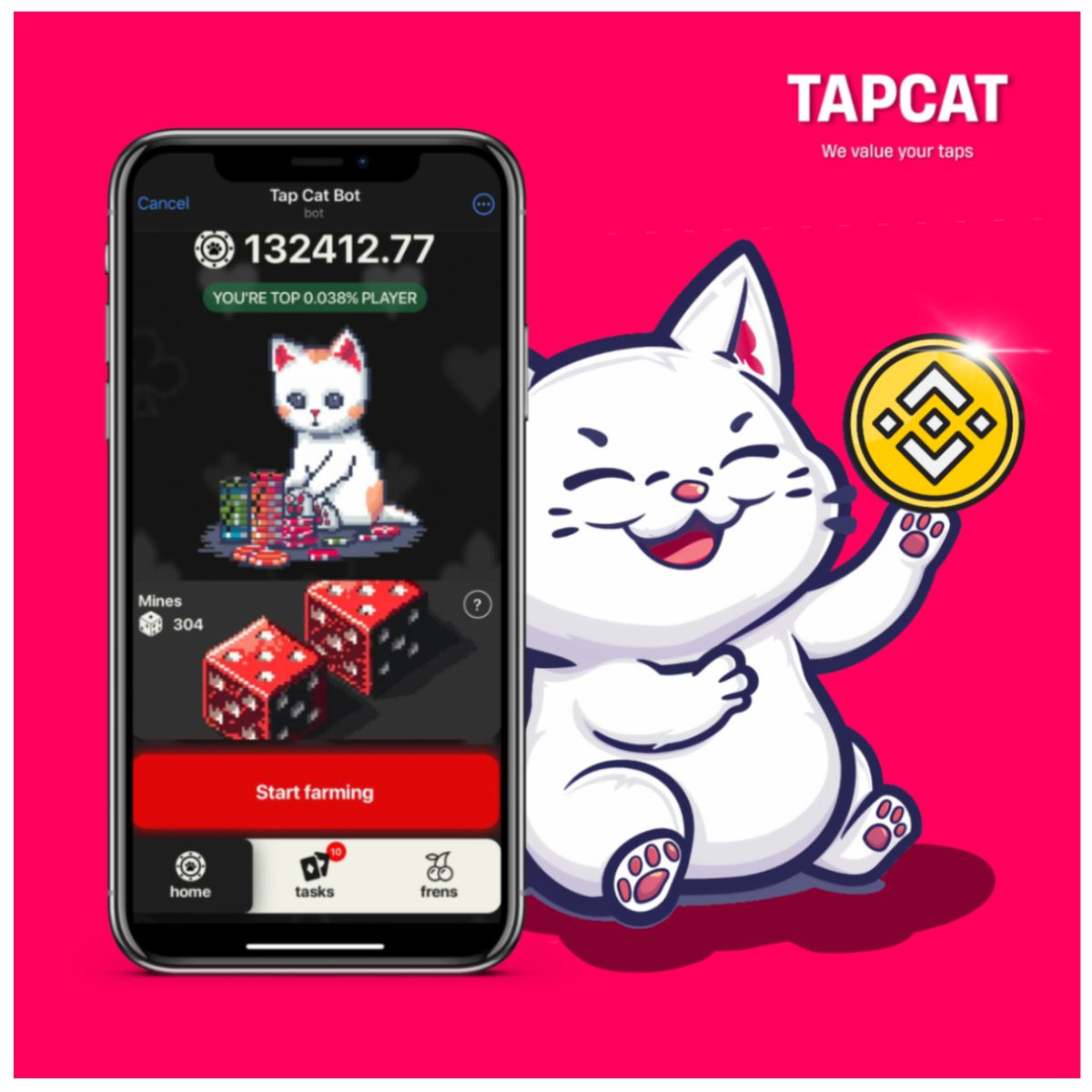 Today, I earned over $1,000 in one day!

$TAPCAT can help you earn over $30,000 per month!

Binance &amp; Coinbase have partnered with Telegram!

Listing is expected very soon!

Watch my instructional video below. 🧵👇