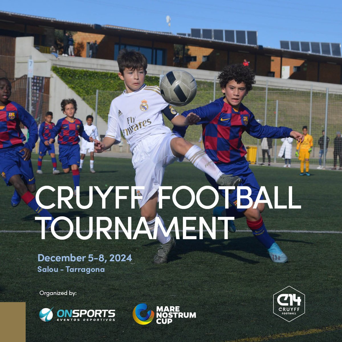 Cruyff Football (@cruyfffootball) on Twitter photo The Cruyff Football Tournament: A tournament crafted to "go out and enjoy"!
Join us in this competition co-organized with <a href="/onsportscup/">On Sports Cup</a> & <a href="/MareNostrumCup/">Mare Nostrum Cup</a>, in the city of #Salou (Tarragona) from December 5 to 8, 2024.
More info at 📩 tournament@cruyfffootball.com.
#CruyffLegacy The Cruyff Football Tournament: A tournament crafted to "go out and enjoy"!
Join us in this competition co-organized with <a href="/onsportscup/">On Sports Cup</a> & <a href="/MareNostrumCup/">Mare Nostrum Cup</a>, in the city of #Salou (Tarragona) from December 5 to 8, 2024.
More info at 📩 tournament@cruyfffootball.com.
#CruyffLegacy