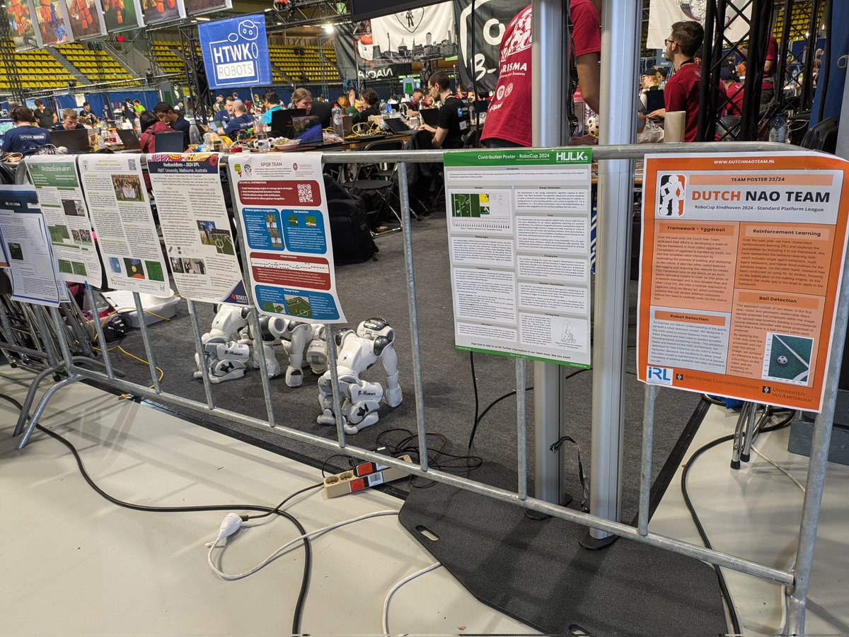 physar_nl's tweet photo. The RoboCup Soccer teams present themselves not only with flags, but also with mini-posters. https://t.co/84iFOlgM9s