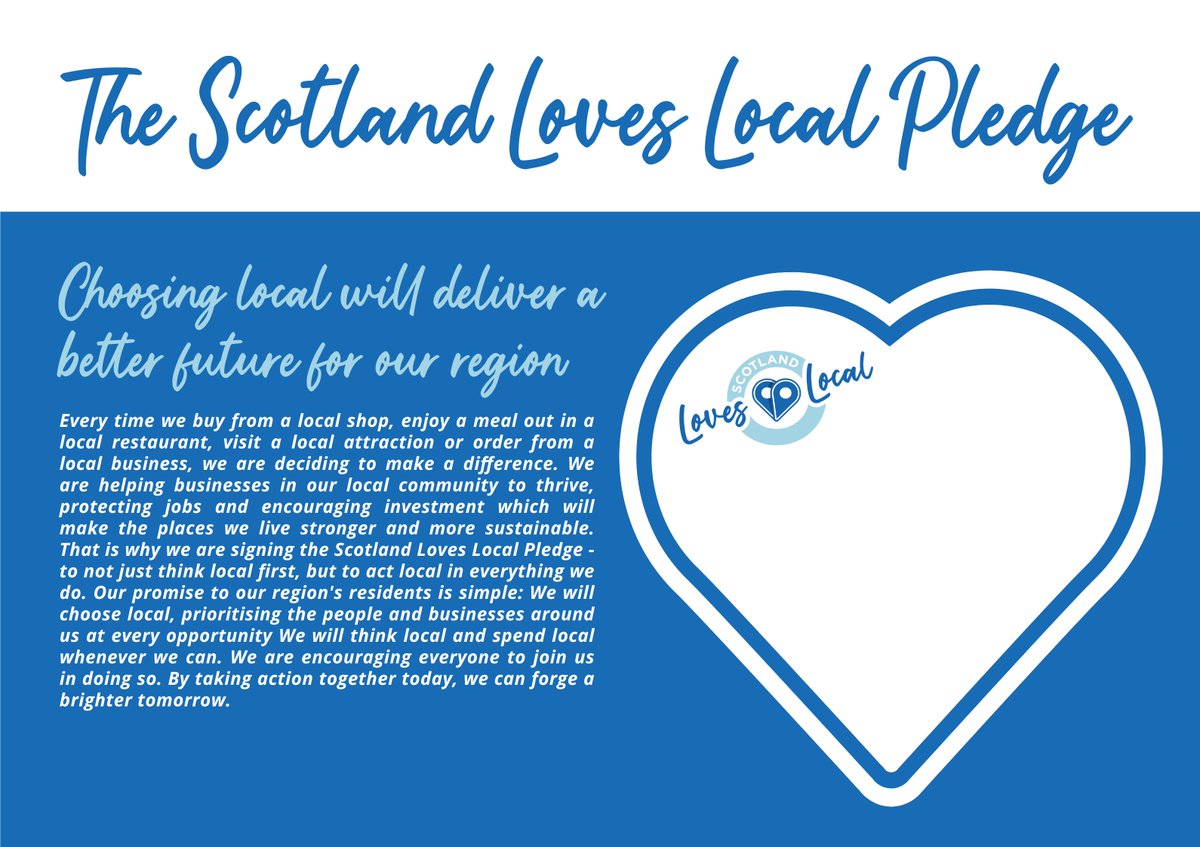 Sign the Scotland Loves Local Pledge and show your support for choosing local 🩵

Click below to sign and to find more information about how your organisation can get involved ✍️

lovelocal.scot/pledge/
