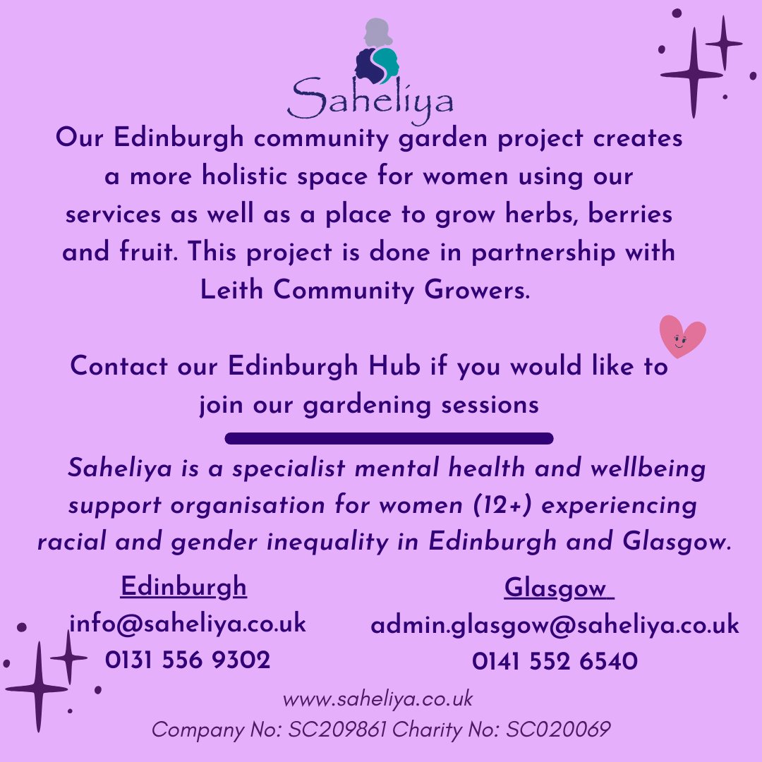 A sunny day in our little garden! 
We're excited to announce that our weekly gardening sessions in #Edinburgh have started again. Our community garden project creates a holistic space for women using our services as well as a place to grow herbs, berries and fruit