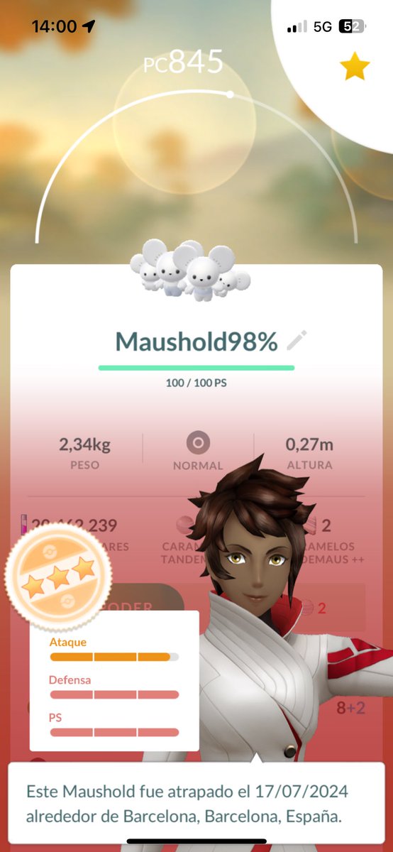 Bengraff1981's tweet photo. Ya es mío 😃, @keibron @Terminador73JPN @DavidpetitGO @PokemonGoApp https://t.co/SjFx0B6SCn