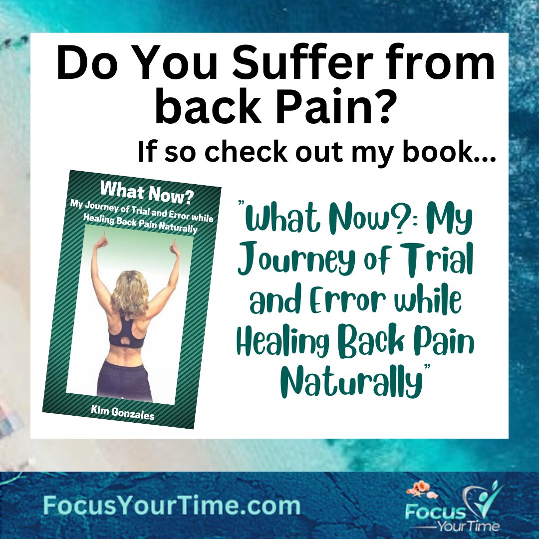 FocusYourTime's tweet photo. Healing back pain naturally isn’t easy! Click https://t.co/ylMrfMCnVu to order the book “What Now?: My Journey of Trial and Error while Healing Back Pain Naturally”.
#FocusYourTime #backpainrelief #itsajourney #whatnow #naturallybased https://t.co/V6FWqX7RY0