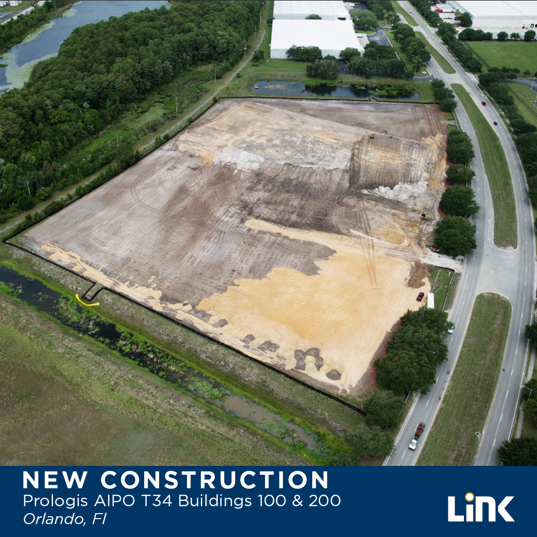 LinkConstGroup's tweet photo. Link has kicked off its new project in Prologis Park at AIPO Buildings 100 and 200—Orlando’s Premiere Industrial Business Park.  #LinkConstructionGroup #ConstructionExcellence #BuildingTheFuture #Construction #FloridaConstruction #CentralFlorida #Industrial #AIPO https://t.co/YGCgEnj9sd