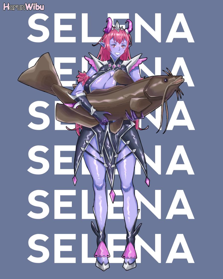 HarunWibu's tweet photo. Fanart: Selena
From: Mobile legends: Bang bang

Njirlah, Sepena meluk member sungut lele😅 https://t.co/CA268AQbZx