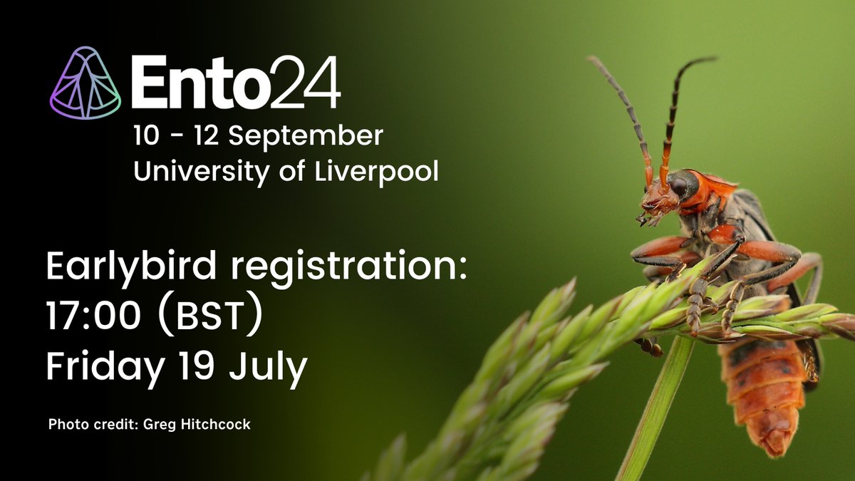 📢 Three more days!

It’s the Earlybird registration deadline for #Ento24 on Friday 19 July.

Engage with the entomological community &amp; take advantage of significant savings by joining from as little as £15/year with Associate Membership.

Register now 🔽
royensoc.co.uk/event/ento24