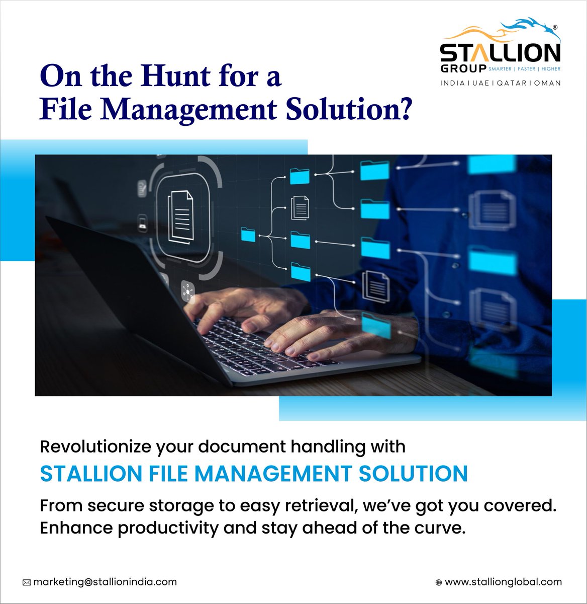StallionGlobal's tweet image. Optimize Your Document Handling with Stallion file management solution
#FileManagementsolution #FileOrganization #FileTracking #stalliononebyte #stalliongroup #technology #businessefficiency #solutions #kochi #india #uae #qatar #oman