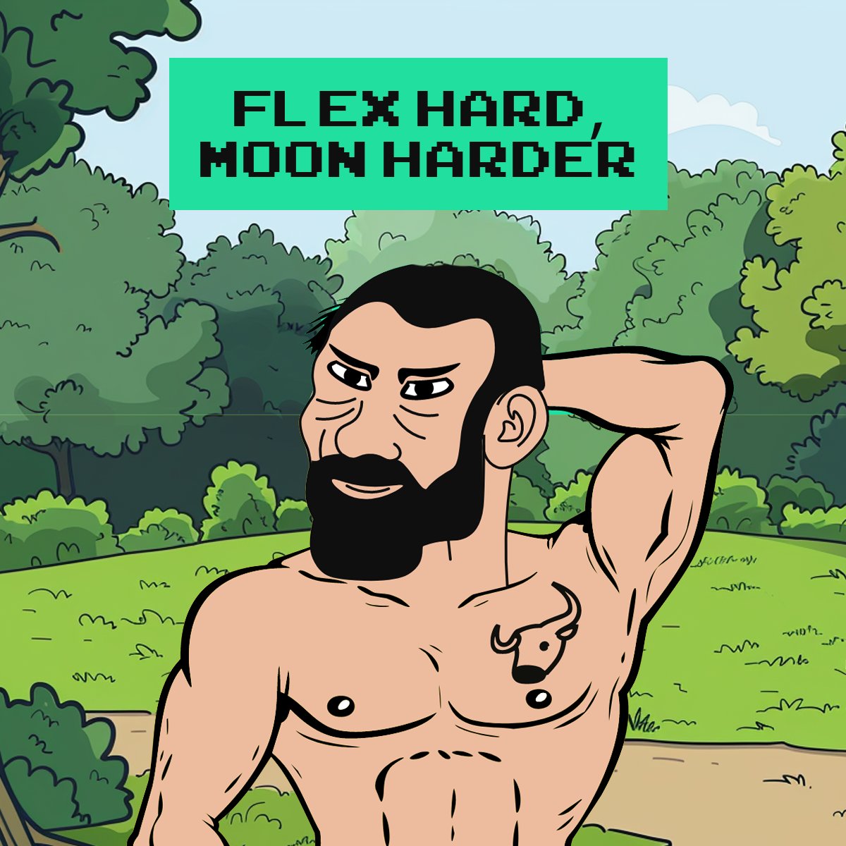Brojack_meme's tweet photo. Work hard, flex harder—that's the mantra this giga chad follows. 

It works, you should try it too! (Disclaimer: Doesn't work f you aren't a chad) 💪😎🚀 

#AlphaChad #BroJack #CryptoGains #solana #sol #crypto #100x #1000x #binance #kucoin #gateio #mexc #alpha #meme #chain #NFT https://t.co/3cEUAtuBC3