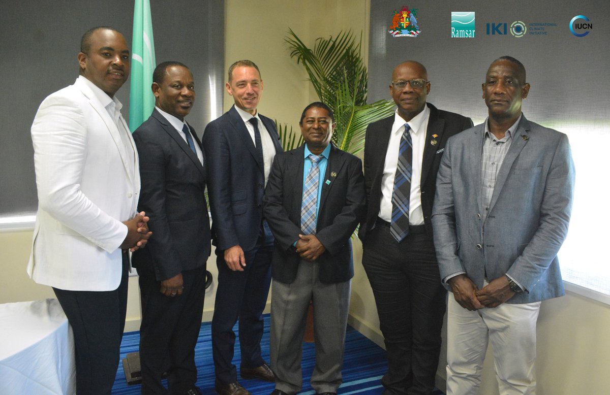 RamsarConv's tweet photo. Our Director, Science and Policy Jerker Tamelander is in #Grenada with Ministers and other #Caribbean actors to discuss wetlands survival in the face of one of today's most pressing issues--#climatechange. Special thanks to @iki_germany  and @MOA_Grenada. https://t.co/vrOIFjFngB
