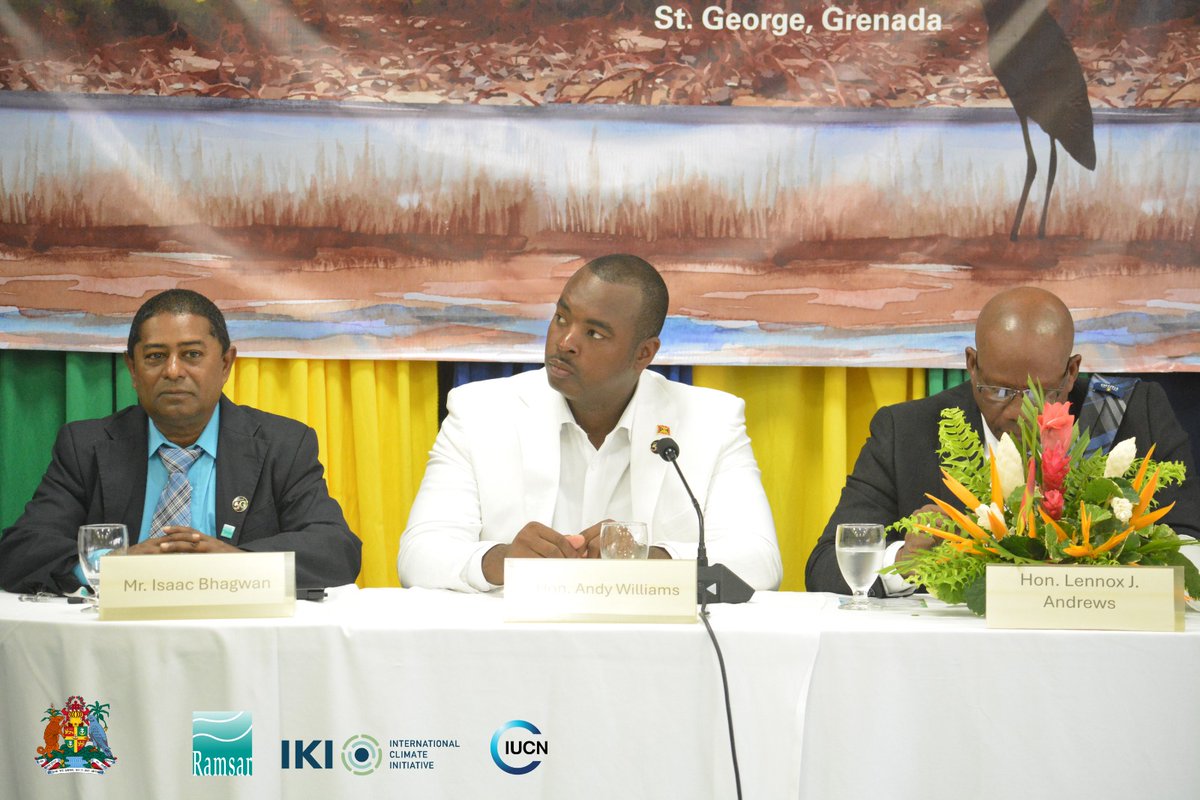 RamsarConv's tweet photo. Our Director, Science and Policy Jerker Tamelander is in #Grenada with Ministers and other #Caribbean actors to discuss wetlands survival in the face of one of today's most pressing issues--#climatechange. Special thanks to @iki_germany  and @MOA_Grenada. https://t.co/vrOIFjFngB