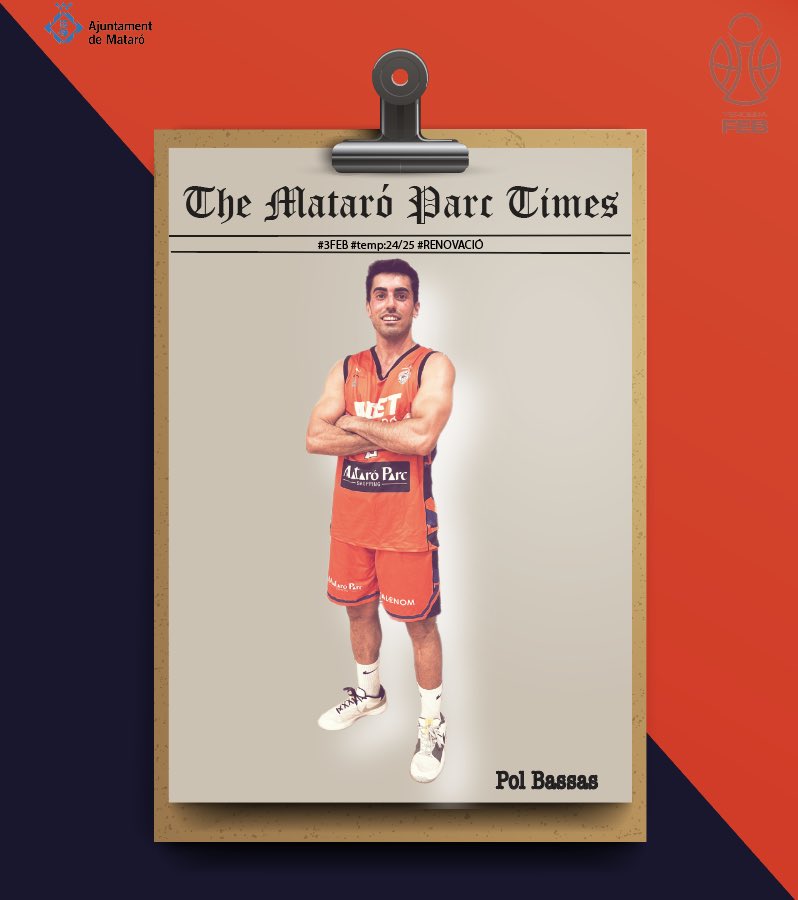 👀 𝐓𝐡𝐞 𝐌𝐚𝐭𝐚𝐫𝐨 𝐏𝐚𝐫𝐜 𝐓𝐢𝐦𝐞𝐬👀

🆕𝙱𝚛𝚎𝚊𝚔𝚒𝚗𝚐 𝙽𝚎𝚠𝚜

✏️Pol Bassas Renova amb el 𝗠𝗔𝗧𝗔𝗥𝗢 𝗣𝗔𝗥𝗖 𝗕𝗢𝗘𝗧
per a la seva Segona Temporada!
🏀 <a href="/PolBassas5/">Pol Bassas Navarra</a> 

#3FEB
#24/25