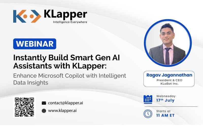 Join us for an exclusive ILTA Product Briefing Webinar!
Instantly Build Smart Gen AI Assistants with KLapper: Enhance Microsoft Copilot with Intelligent Data!
Register now! 
klapper.ai/ilta-webinar-2…
#webinar #conversationalai #webinars
#AI #LegalTech #ILTAWebinar