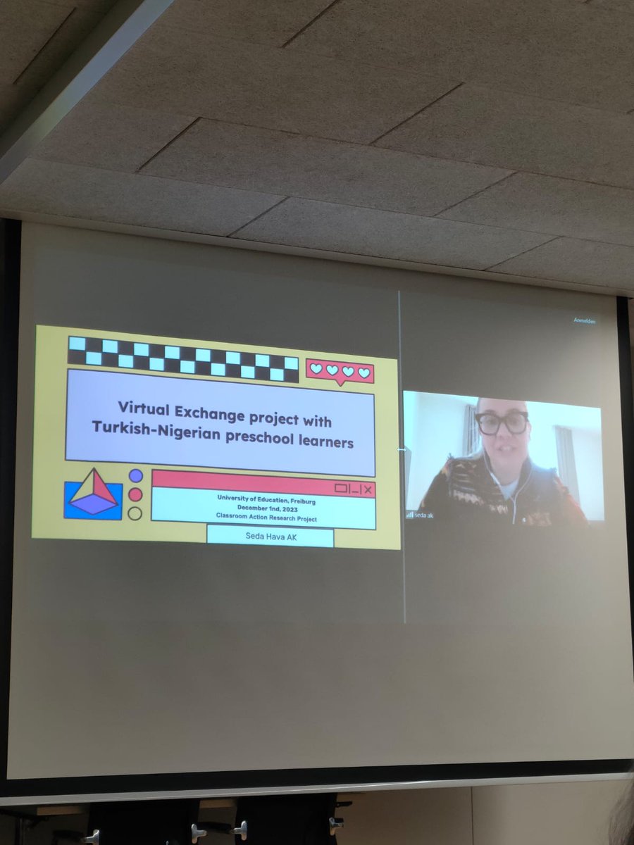 On the last day of the Kick-Off meeting, Seda Hava AK, an MA E-LINGO grad 🎓 from the University of Education Freiburg, shared her experience conducting a Virtual Exchange project with preschoolers in Turkey 🇹🇷 and Nigeria 🇳🇬. #VirtualExchange #ELINGO #INVITEDproject🌍📚