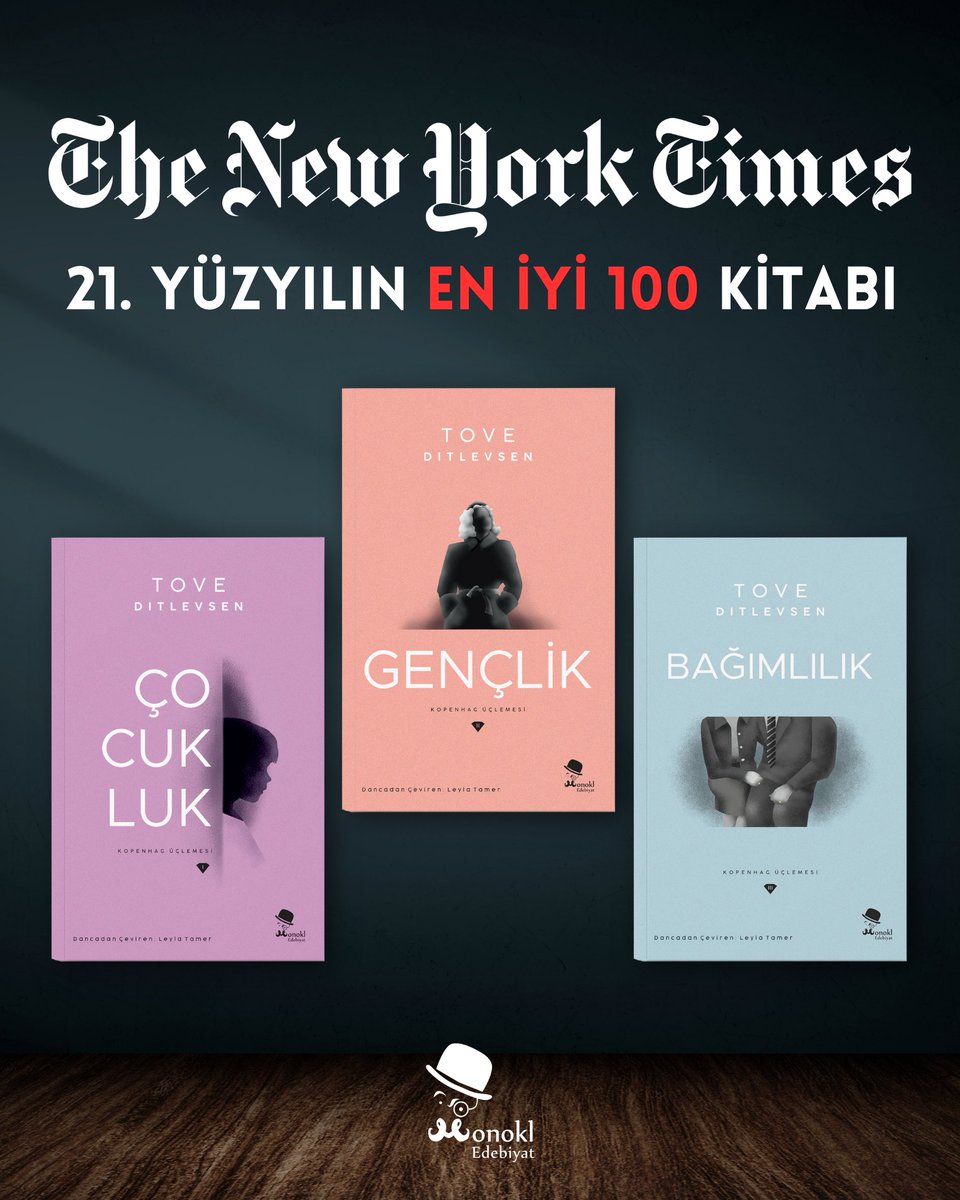 MonoklEdebiyat's tweet photo. The New York Times 21. Yüzyılın En İyi 100 Kitabı
Yazarların, şairlerin, eleştirmenlerin, yazın dünyasının önemli isimlerinin seçtiği listede 7 kitabımız var.
#monokledebiyat #newyorktimes #toveditlevsen #jonfosse #philiphroth #tanehisicoates #helenmcdonald https://t.co/NQZqEi73bC