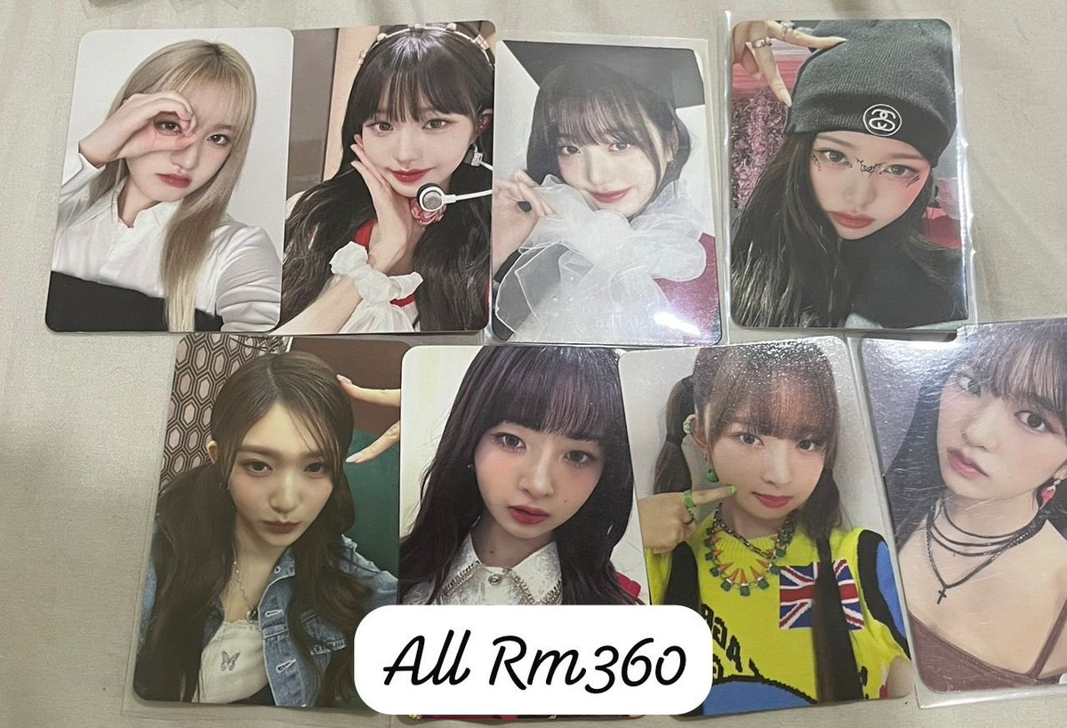 WTS!! Ive photocard set
🎀Onhand 
🎀Exclude local postage
(Rm8.4 wm,Rm13.4 Sarawak,Rm15.4 Sabah)
#pasarive #wonyoung #liz #yujin #rei #leeseo #ive