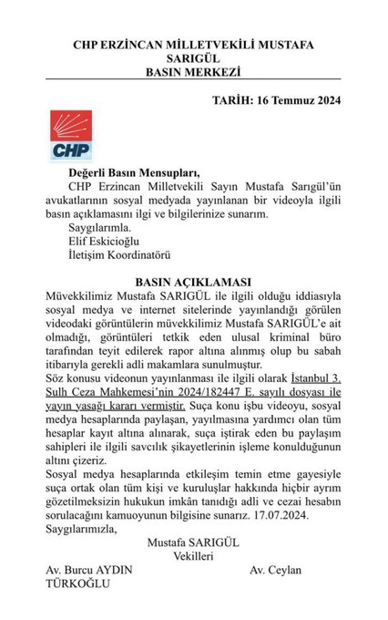 multinewstr's tweet photo. Mustafa Sarıgül’ün avukatları, görüntülerin Sarıgül’e ait olmadığının Ulusal Kriminal Büro tarafından teyit edildiğini ve raporun adli makamlara teslim edildiğini açıkladı. https://t.co/WKA7YqJ3jW